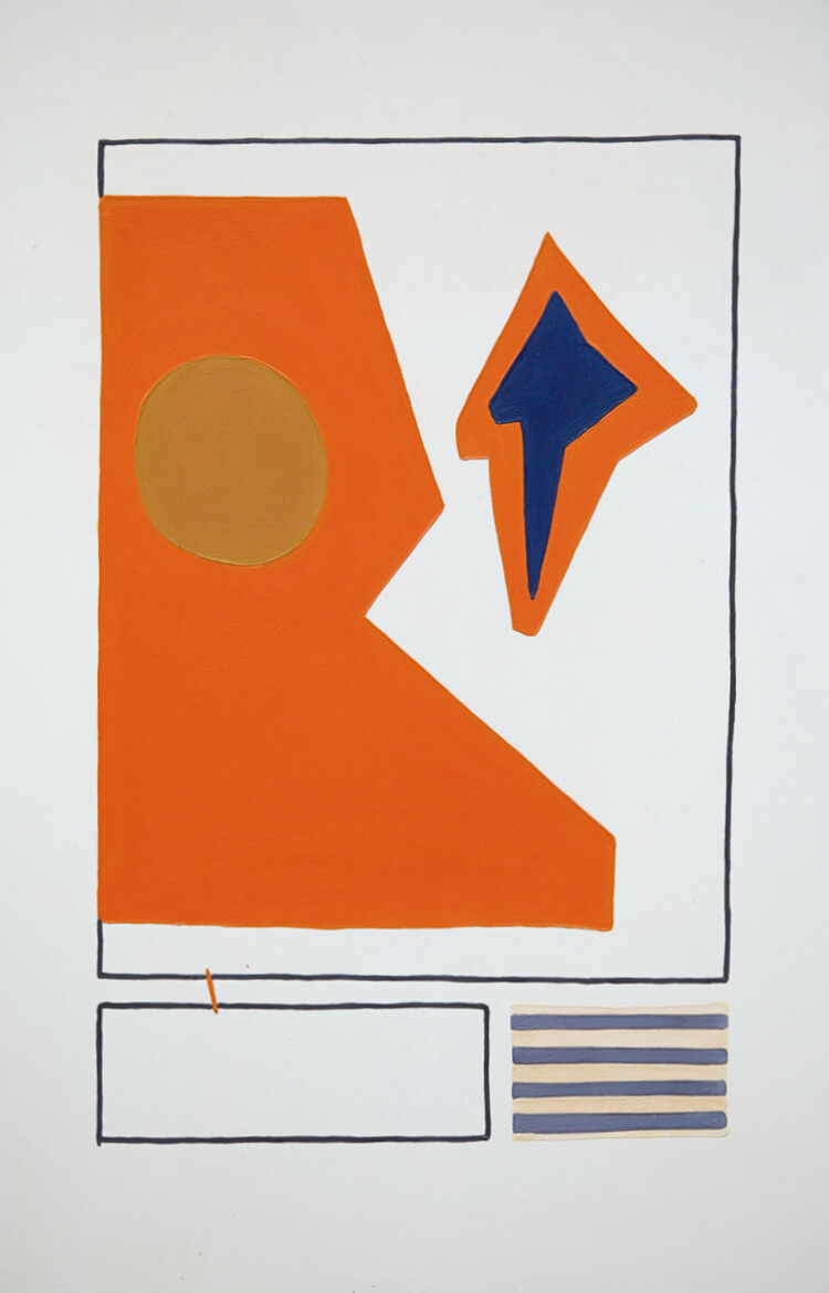 Composition 1, 100cm x 150cm, acrylique sur toile, 2024