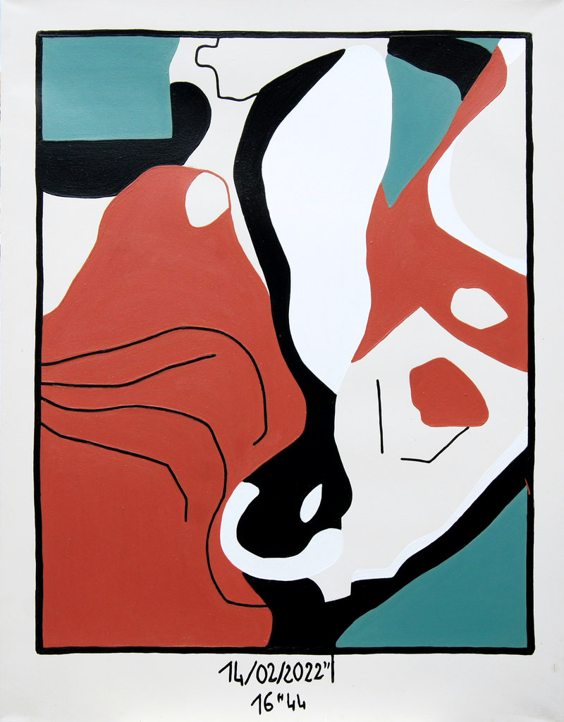 Après la pluie 14/02/2021 16h44''' 135cm x 105cm - Acrylique sur toile - 2022