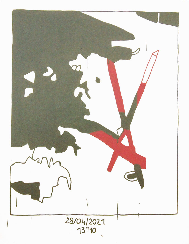 Après la pluie 02/04/2021 13h10 - 135cm x 105cm - Acrylique sur toile - 2022