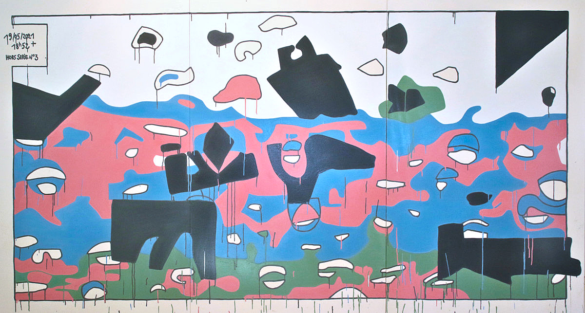 Après la pluie 19/05/2021 18h52 hors série n°3 - 180cm x 330cm - Acrylique sur toile - 2025