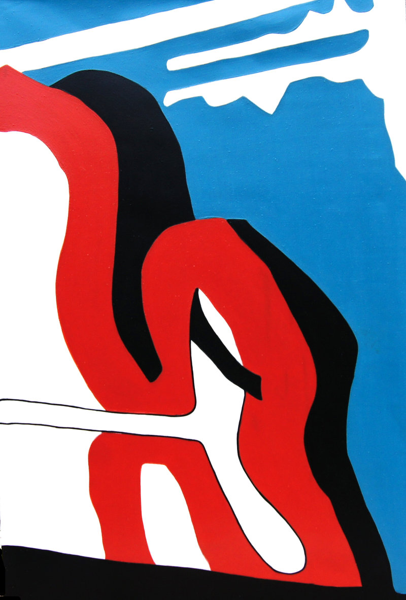 Sans-titre fragment 4, acrylique sur toile, 126cm x 190cm, 2019